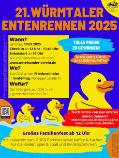Plakat vom 21. Entenrennen